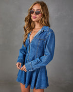 Maylee Denim Mini Shirt Dress