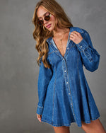 Maylee Denim Mini Shirt Dress