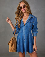 Maylee Denim Mini Shirt Dress