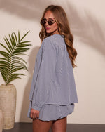 Day Trips Gingham Print Button Down Top