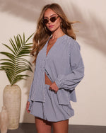 Day Trips Gingham Print Button Down Top