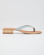 Ice Blue % Barty Embroidery Heeled Sandals-6