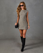 Jaslyn Shift Plaid Mini Dress