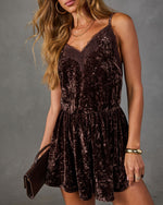 Social Affair Velvet Lace Trim Romper
