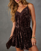Social Affair Velvet Lace Trim Romper