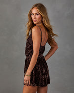 Social Affair Velvet Lace Trim Romper