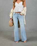 Jewlie Super Stretch Low Rise Flare Jeans
