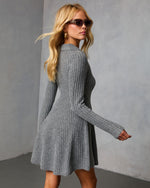 Charcoal % Cecilie Knit Mini Dress-4