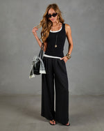 Effortless Frame Contrast Dual Layer Tank Top