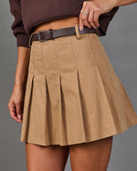 Webster Cotton Pleated Mini Skirt