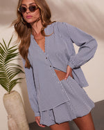 Day Trips Gingham Print Bubble Hem Mini Skort