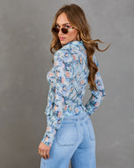Wildflower Trail Floral Button Down Top