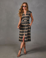 Prep Society Plaid Midi Dress