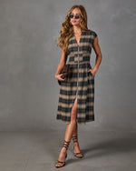 Prep Society Plaid Midi Dress