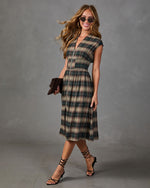 Prep Society Plaid Midi Dress