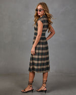 Prep Society Plaid Midi Dress