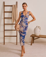 Blooming Drift Floral Midi Dress