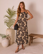 Saltwater Radiance Printed Maxi Dress