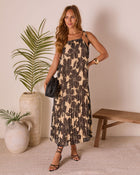 Saltwater Radiance Printed Maxi Dress