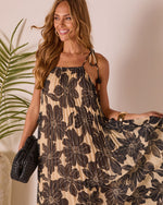 Saltwater Radiance Printed Maxi Dress