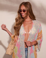 Fresh Rays Abstract Cover Up Top