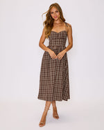 Emma Plaid Midi Dress