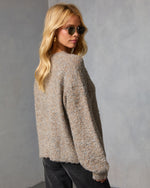 Dilone Curled Knit Crew Neck Sweater