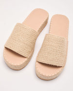 Natural % Ashlen Raffia Platform Sandals-2
