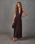 Maxwell Halter Neck Maxi Dress