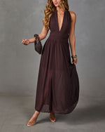 Maxwell Halter Neck Maxi Dress