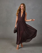 Maxwell Halter Neck Maxi Dress