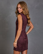 Fall Girl Faux Suede Mini Dress