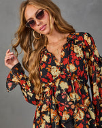 Seasonal Shift Floral Ruffle Chiffon Mini Dress