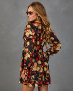 Seasonal Shift Floral Ruffle Chiffon Mini Dress