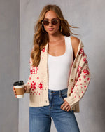Snowfall Cottage Novelty Fair Isle Cardigan