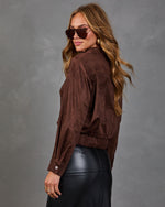 Taylor Faux Suede Blouse
