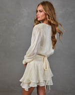 Adaline Chiffon Drape Mini Dress