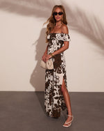 Sunset Darling Floral Off the Shoulder Maxi Dress