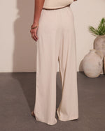 Loriela Drawstring Wide Leg Linen Blend Pants