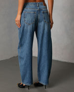 Brambelle Rigid High Rise Barrel Jeans