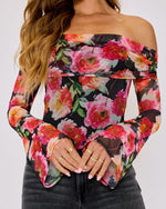 Nikki Off The Shoulder Mesh Top
