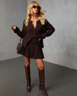 Nutmeg Nap Pleated Mini Skirt