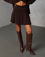 Nutmeg Nap Pleated Mini Skirt