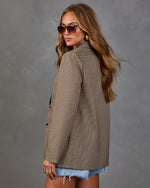Just Darling Plaid Houndstooth Blazer