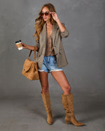 Just Darling Plaid Houndstooth Blazer