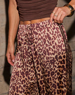 Mckenah Satin Animal Print Pants