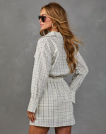 Fresh Edit Plaid Mini Shirt Dress