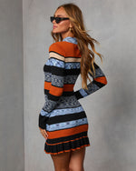Kaysen Knit Colorblock Mini Dress
