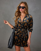 Crush Hour Floral Velvet Waist Tie Romper