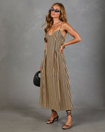 Sunstone Drift Striped Maxi Dress